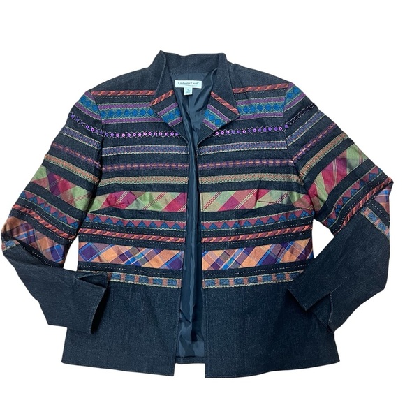 Coldwater Creek Jackets & Blazers - Coldwater Creek Multicolor Striped Women's Blazer Sz 12